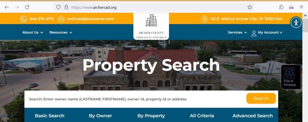 Archer County Appraisal District Property Search