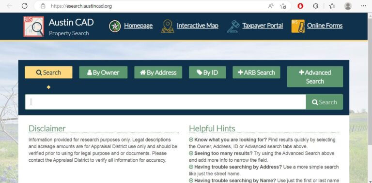 austin county appraisal district property search