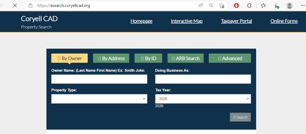 Coryell County Appraisal District Property