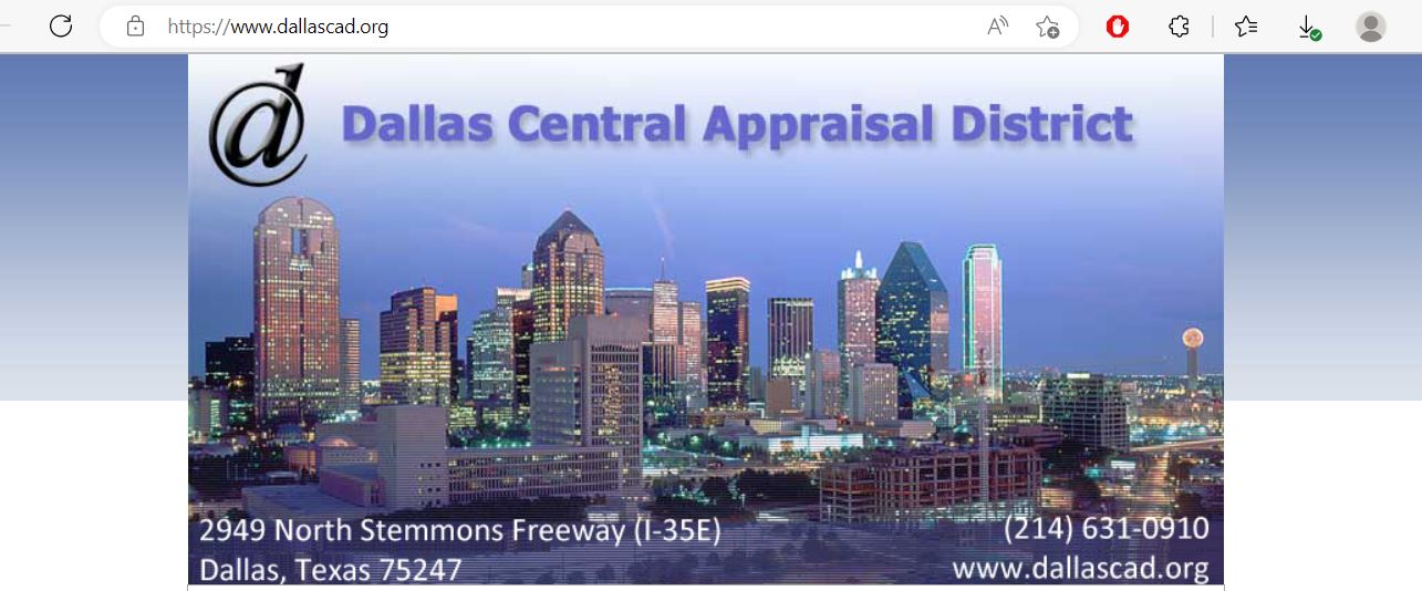 Dallas Central Appraisal District property search and tax guide