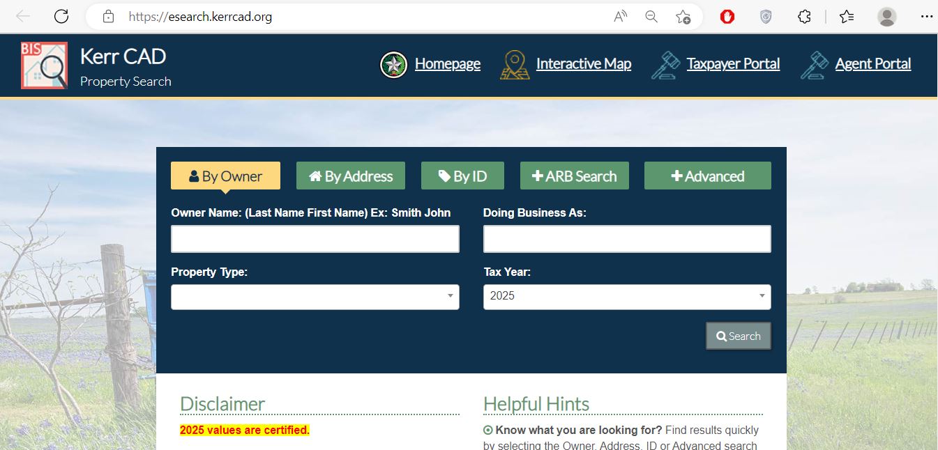 Kerr County Appraisal District Property