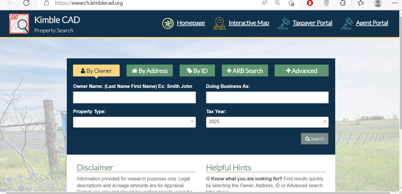 Kimble County Appraisal District