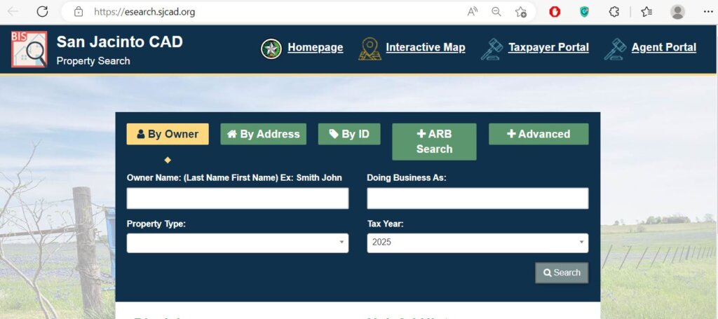 San Jacinto County Appraisal District (