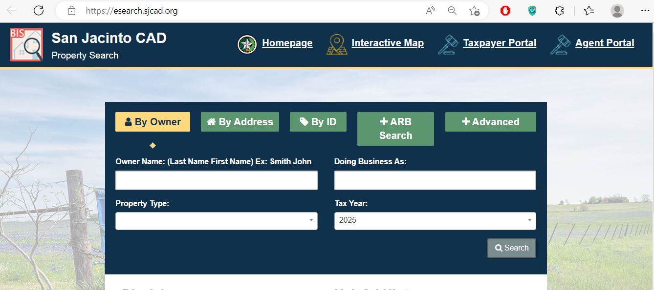 San Jacinto County Appraisal District (