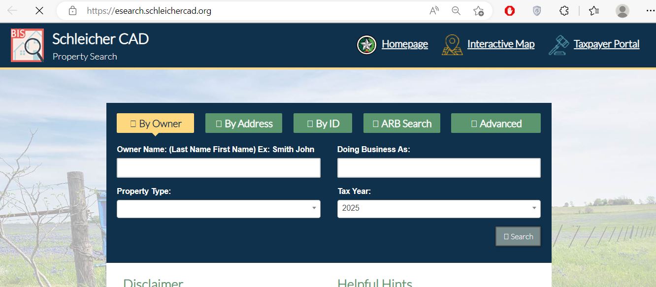 Schleicher County Appraisal District 