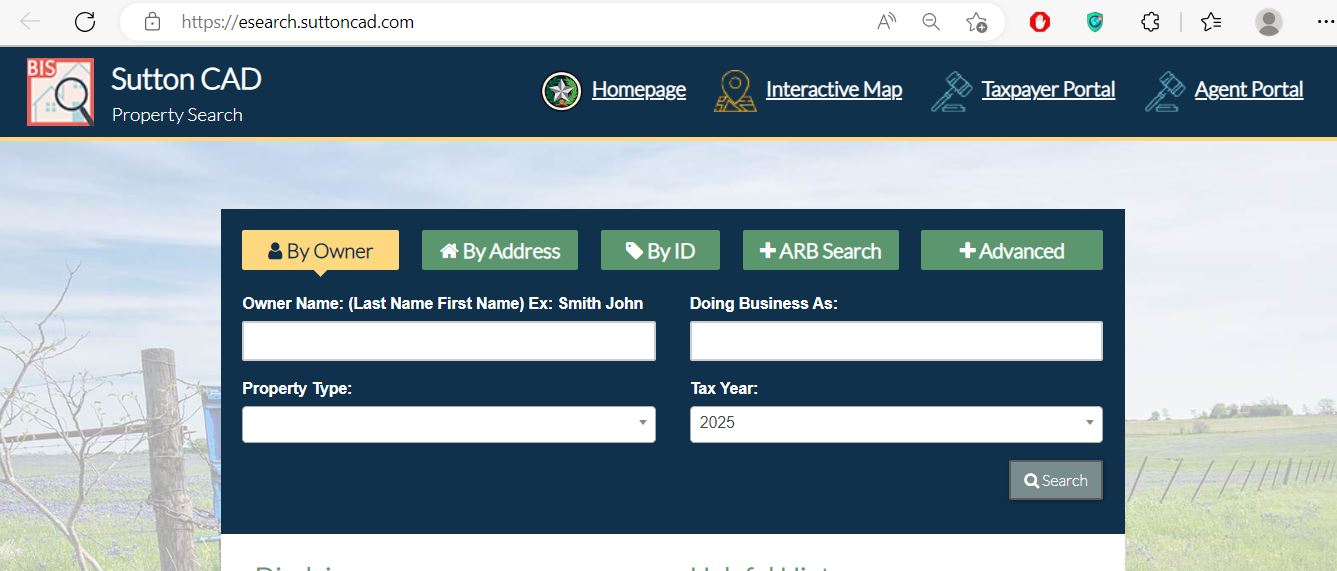 Sutton County Appraisal District
