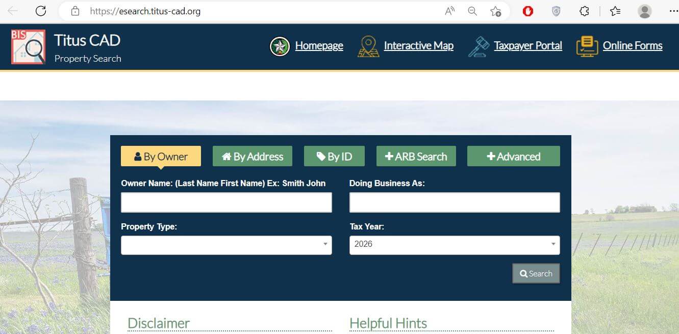  Titus County Appraisal District CAD 