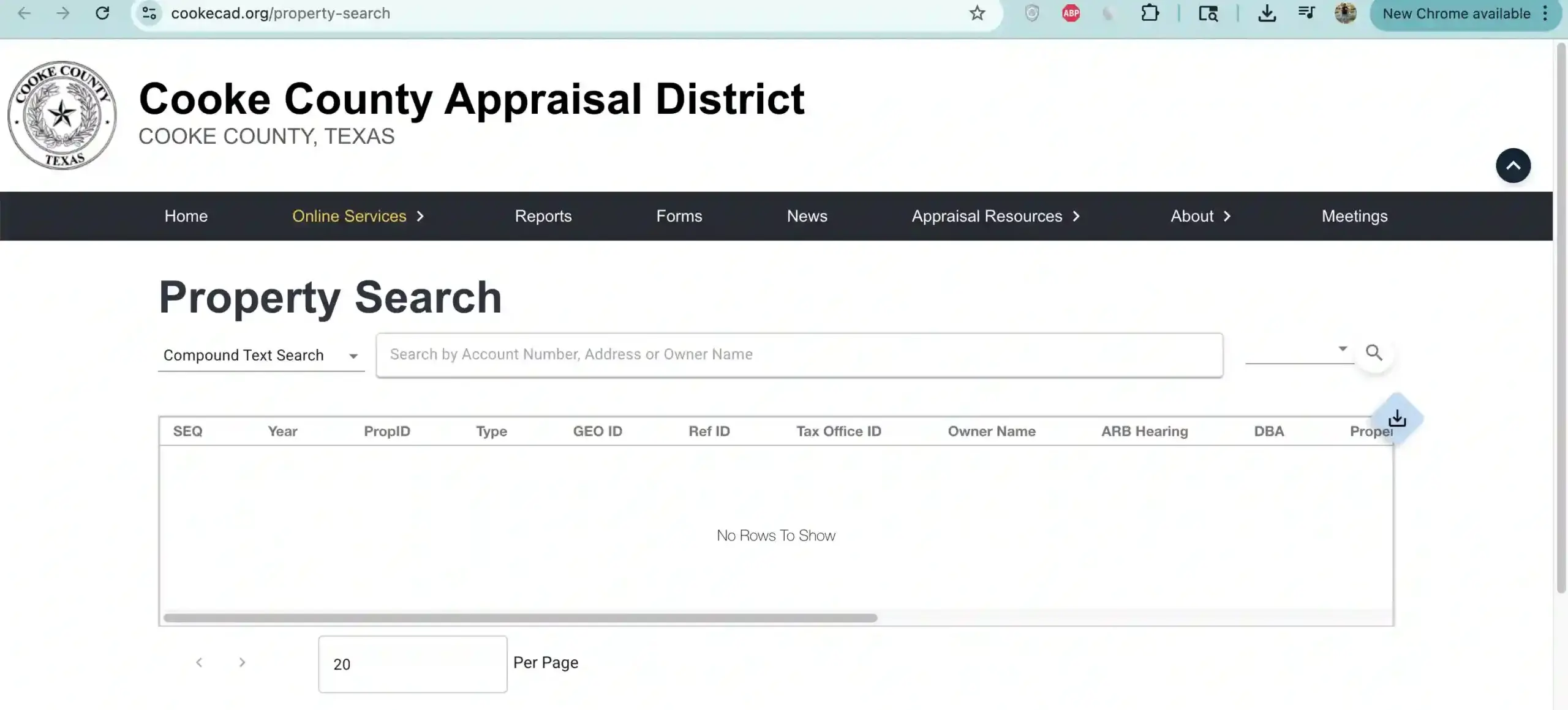 Cooke County Appraisal District property search and appraisal records guide